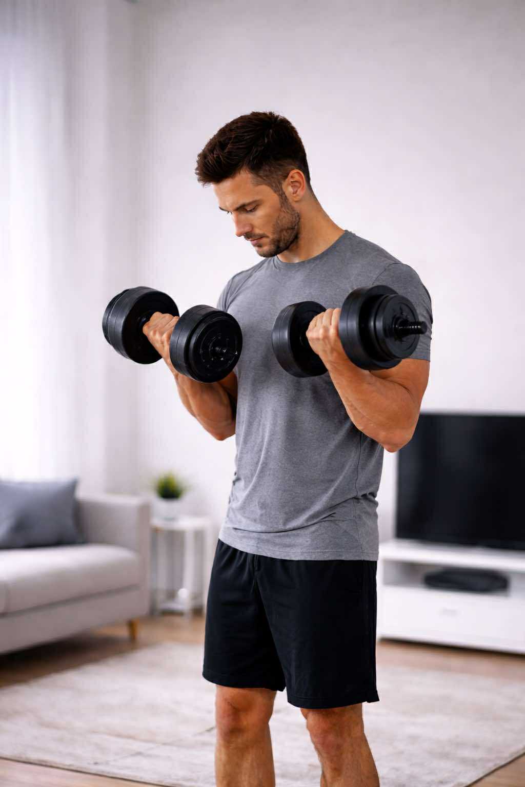 Regulowany zestaw hantli i sztangi 20 kg