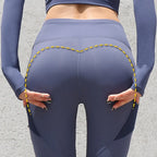 Legginsy fitness z kieszeniami – wysoki stan